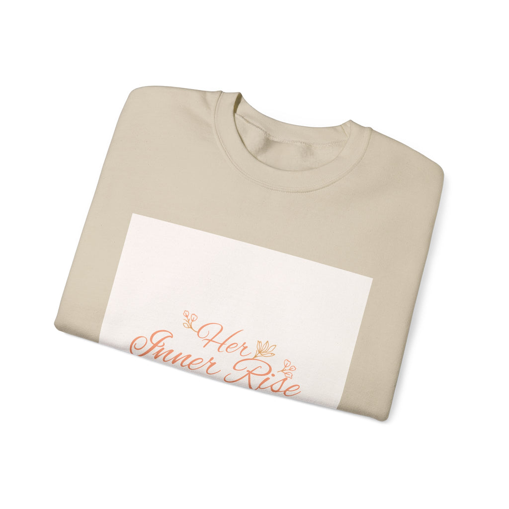 Crewneck Sweatshirt — "Her Inner Rise" Inspiring Floral Script Pullover