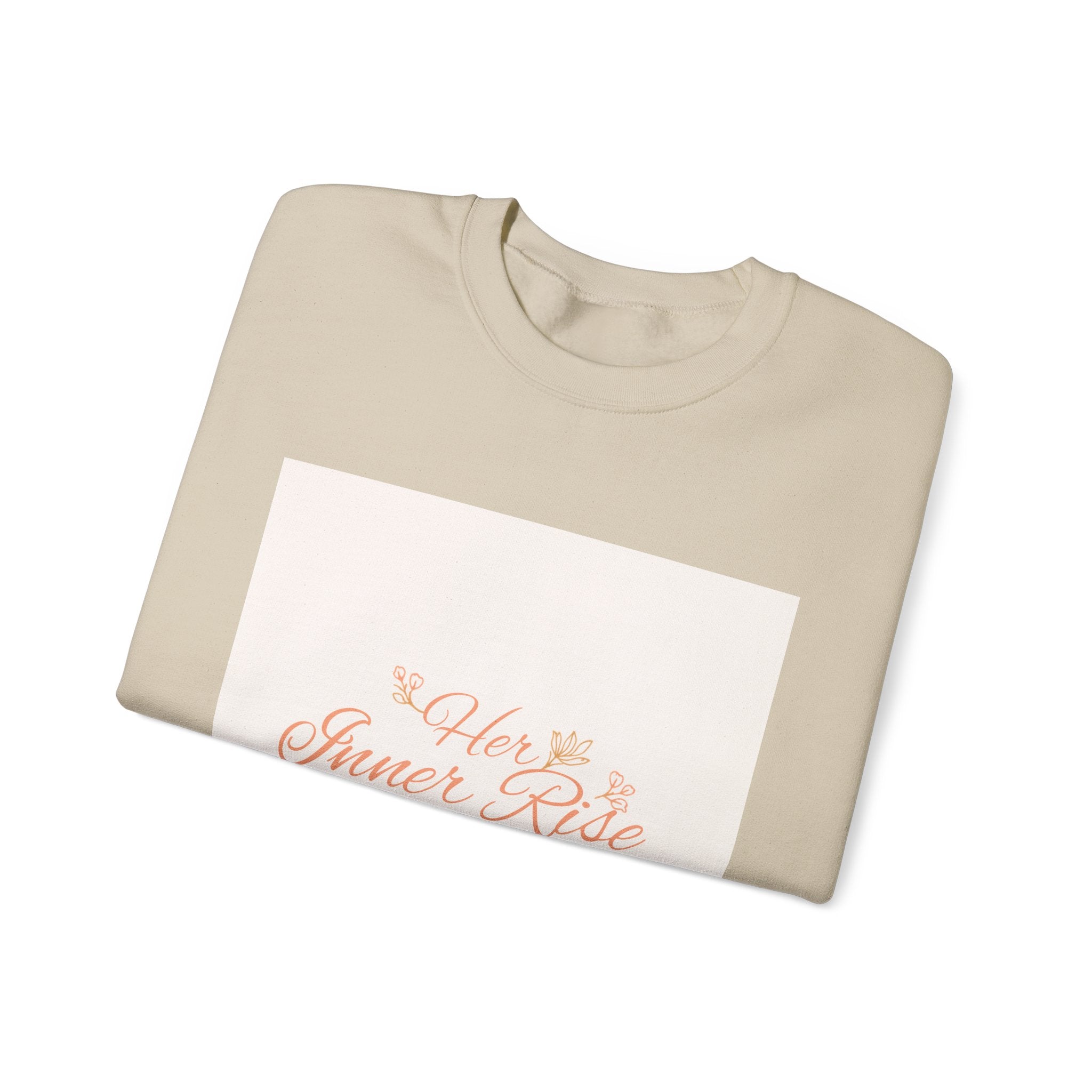Crewneck Sweatshirt — "Her Inner Rise" Inspiring Floral Script Pullover