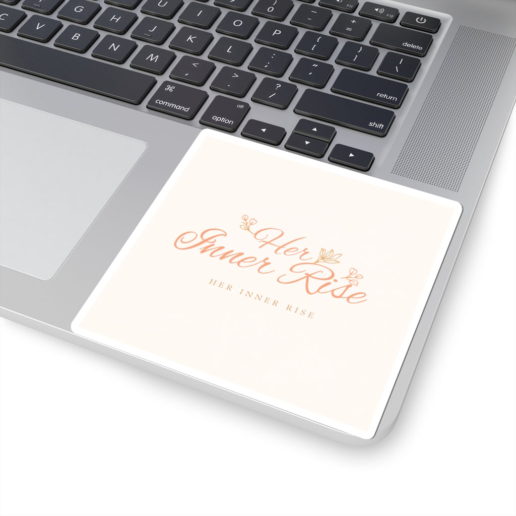 Her Inner Rise Kiss-Cut Sticker — Feminine Floral Laptop Decal