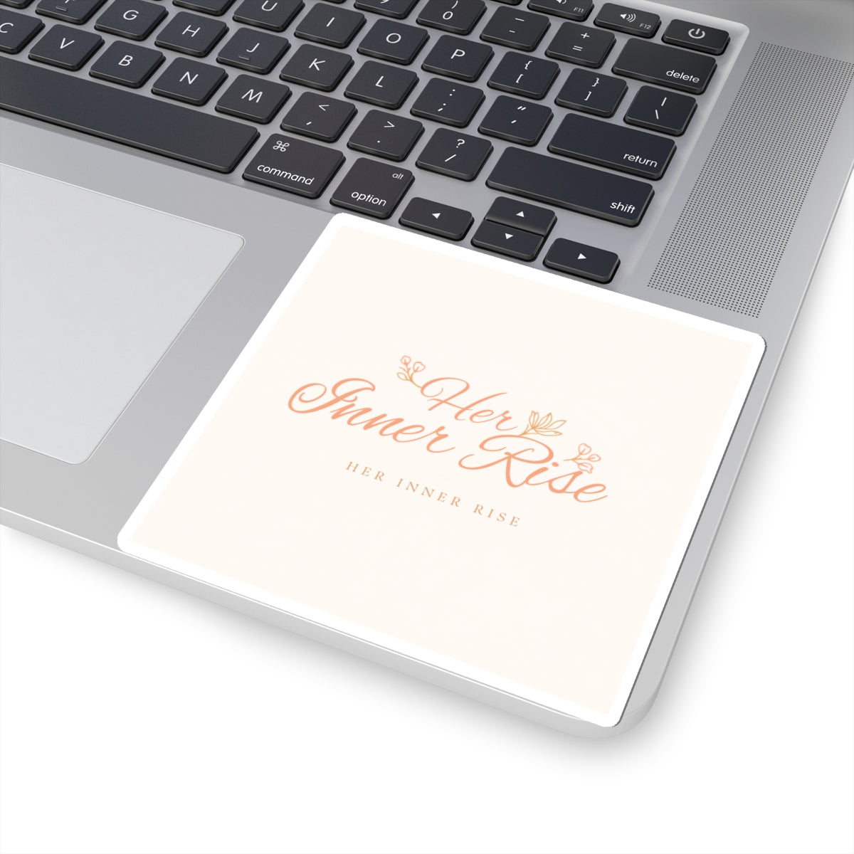 Her Inner Rise Kiss-Cut Sticker — Feminine Floral Laptop Decal