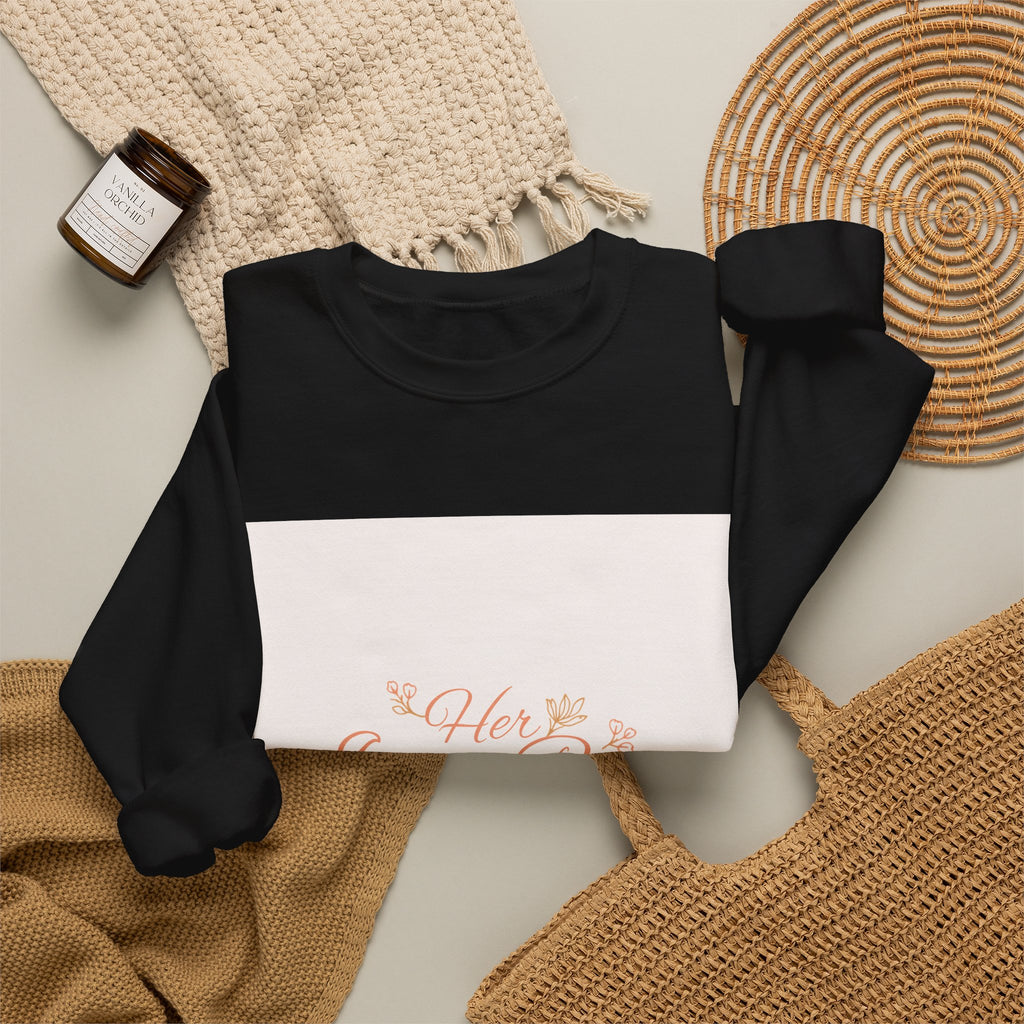 Crewneck Sweatshirt — "Her Inner Rise" Inspiring Floral Script Pullover