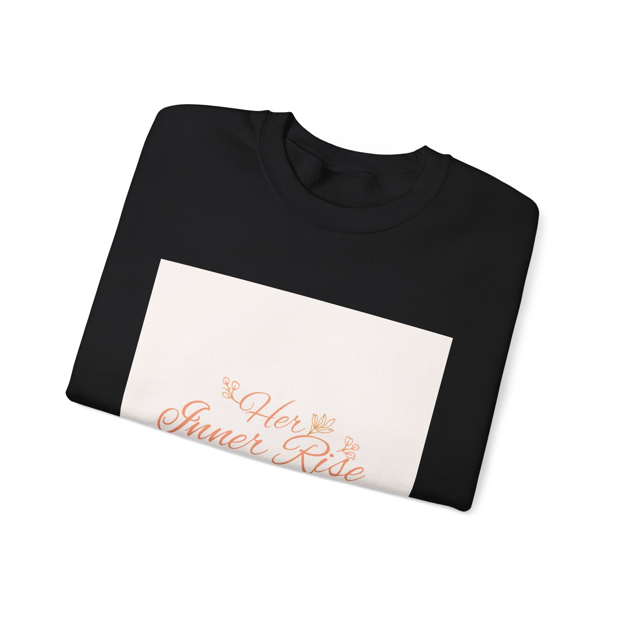 Crewneck Sweatshirt — "Her Inner Rise" Inspiring Floral Script Pullover