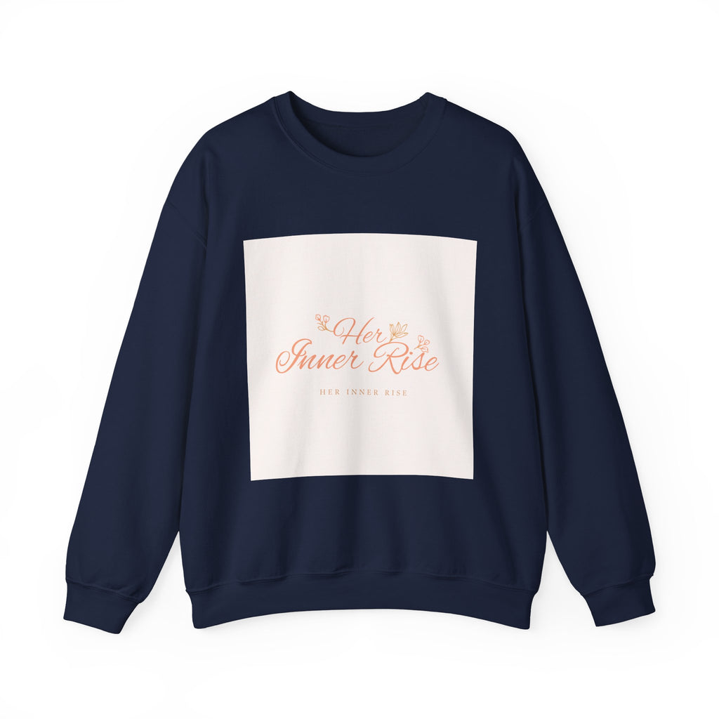 Crewneck Sweatshirt — "Her Inner Rise" Inspiring Floral Script Pullover