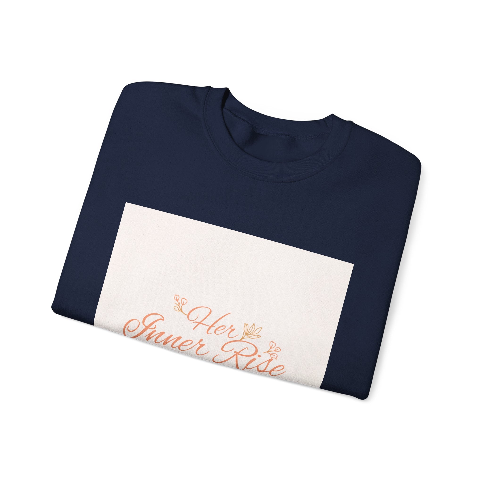 Crewneck Sweatshirt — "Her Inner Rise" Inspiring Floral Script Pullover