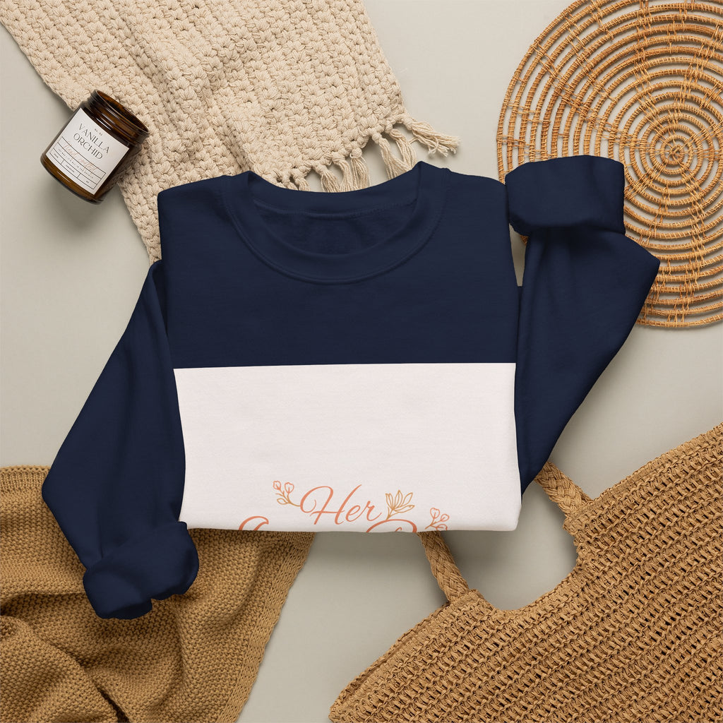 Crewneck Sweatshirt — "Her Inner Rise" Inspiring Floral Script Pullover