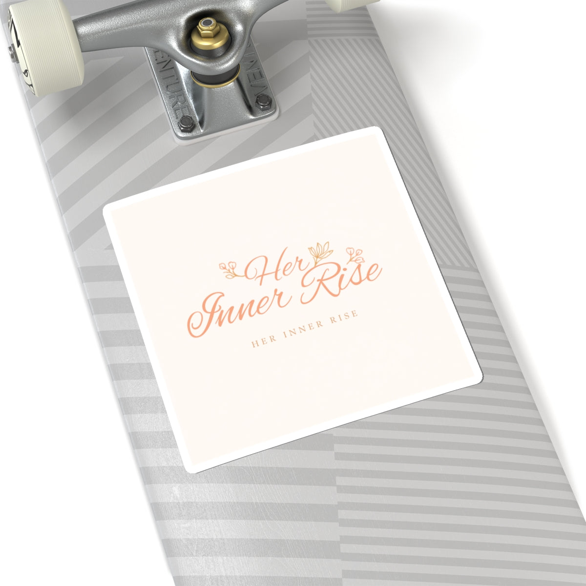 Her Inner Rise Kiss-Cut Sticker — Feminine Floral Laptop Decal