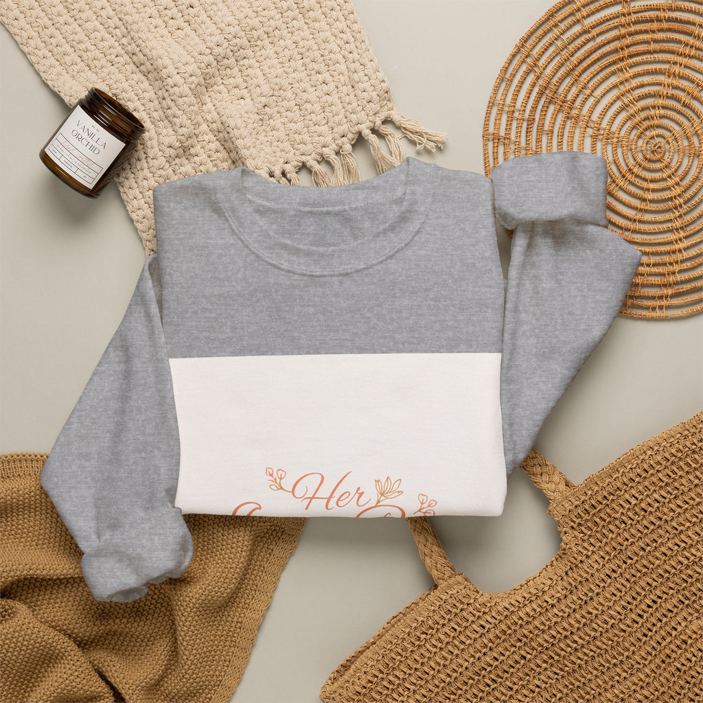Crewneck Sweatshirt — "Her Inner Rise" Inspiring Floral Script Pullover