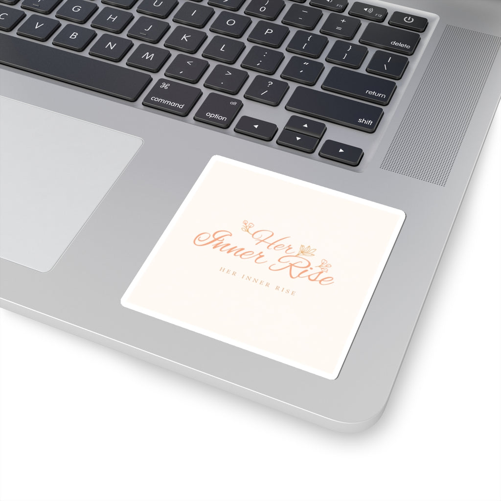 Her Inner Rise Kiss-Cut Sticker — Feminine Floral Laptop Decal