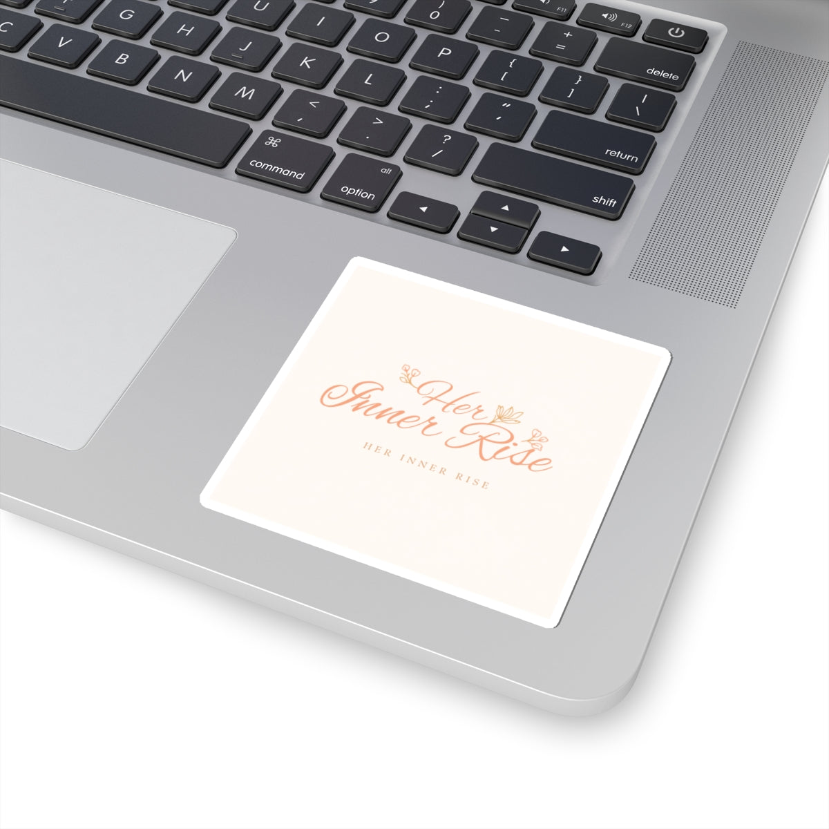 Her Inner Rise Kiss-Cut Sticker — Feminine Floral Laptop Decal