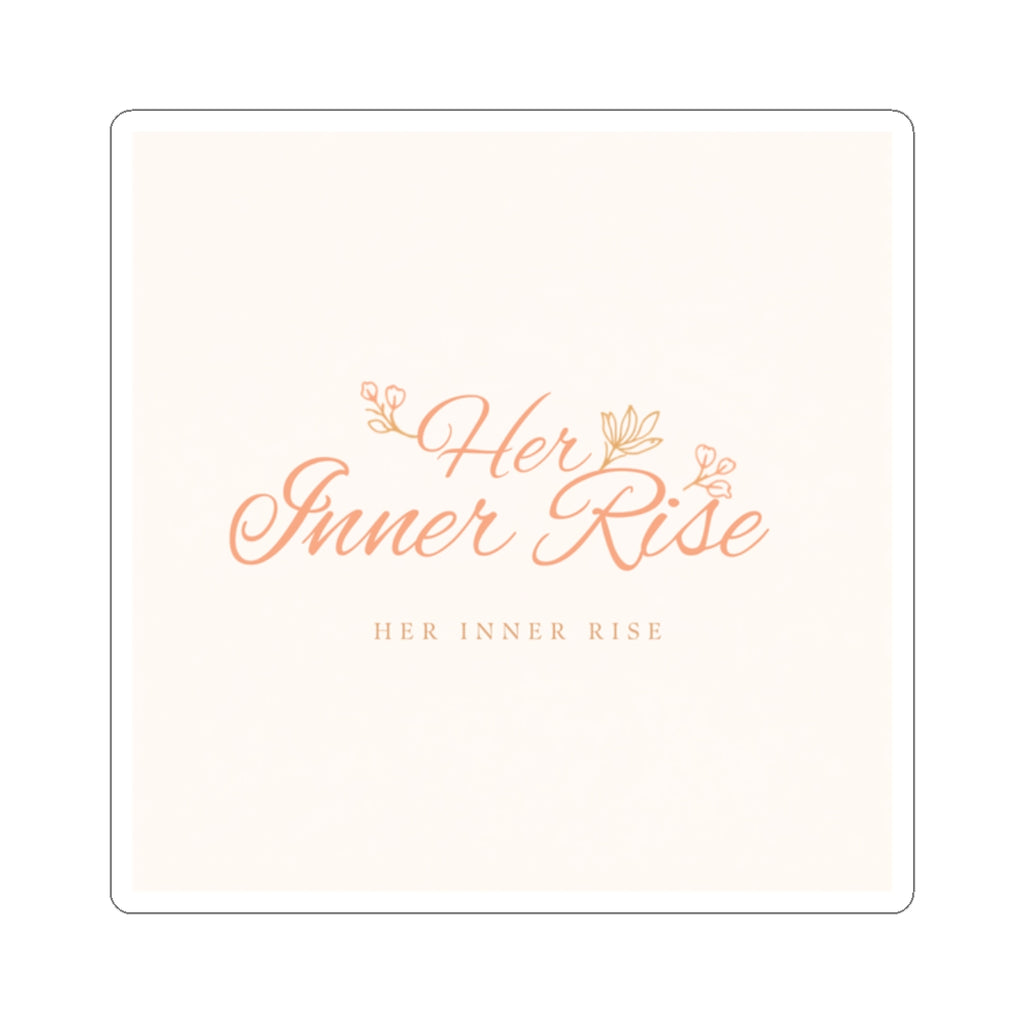 Her Inner Rise Kiss-Cut Sticker — Feminine Floral Laptop Decal