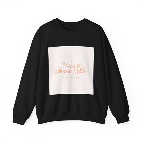 Crewneck Sweatshirt — "Her Inner Rise" Inspiring Floral Script Pullover