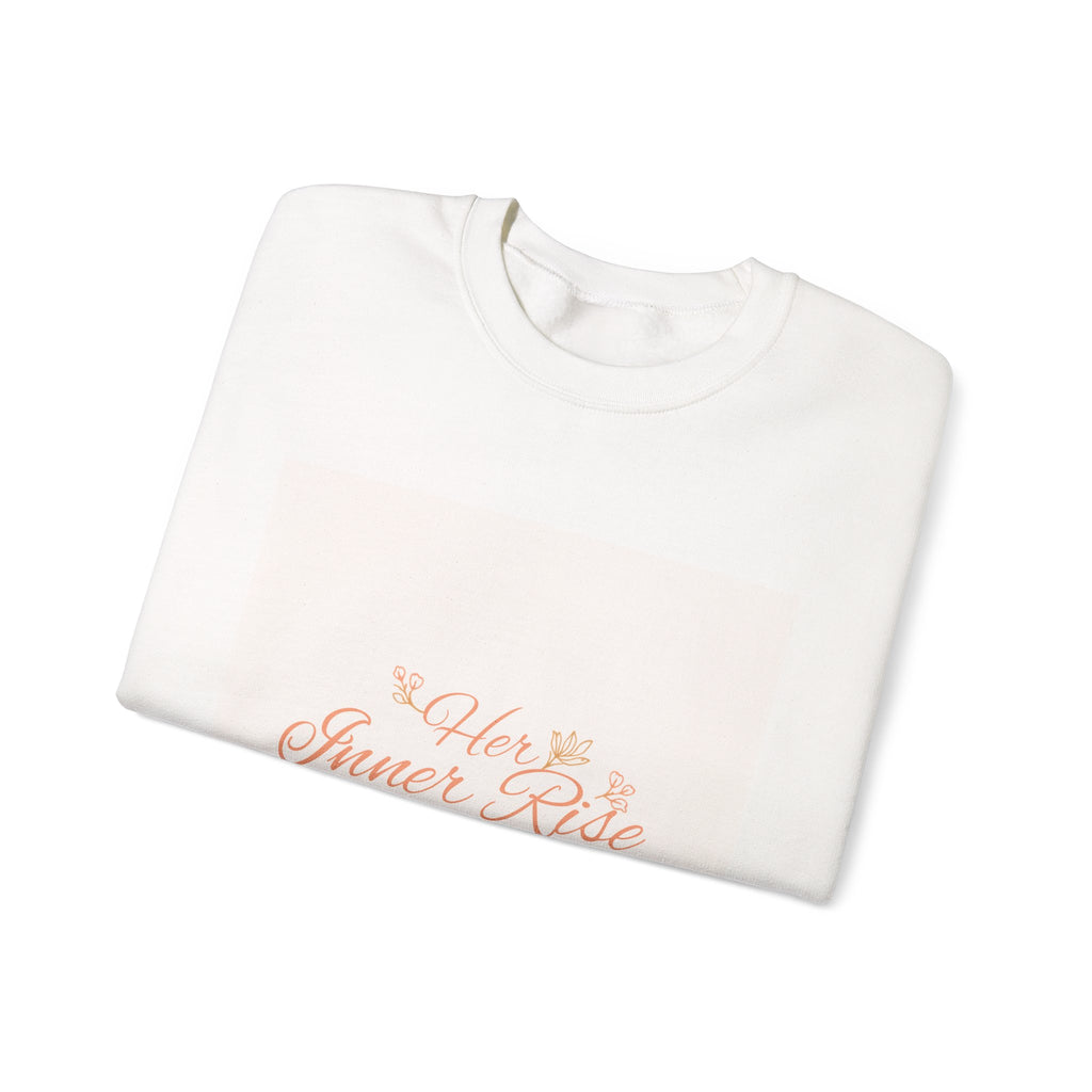 Crewneck Sweatshirt — "Her Inner Rise" Inspiring Floral Script Pullover